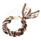 Fabric Scarf Chain Phone Holder Wristlet Strap: Beige