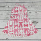 Pink Bow Print Girls Athletic Dresses