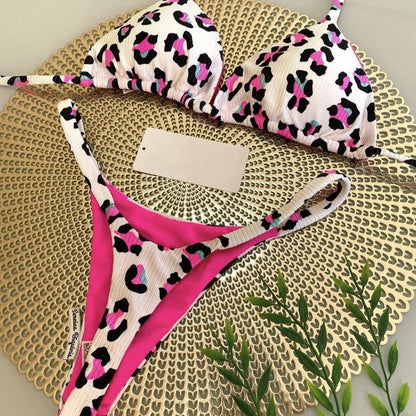 Ladies Shoulder Straps Backless Bikini Set GY02