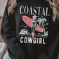 COASTAL COWGIRL BEACH CLUB GRAPHIC BRUSHED SWEATSHIRTS