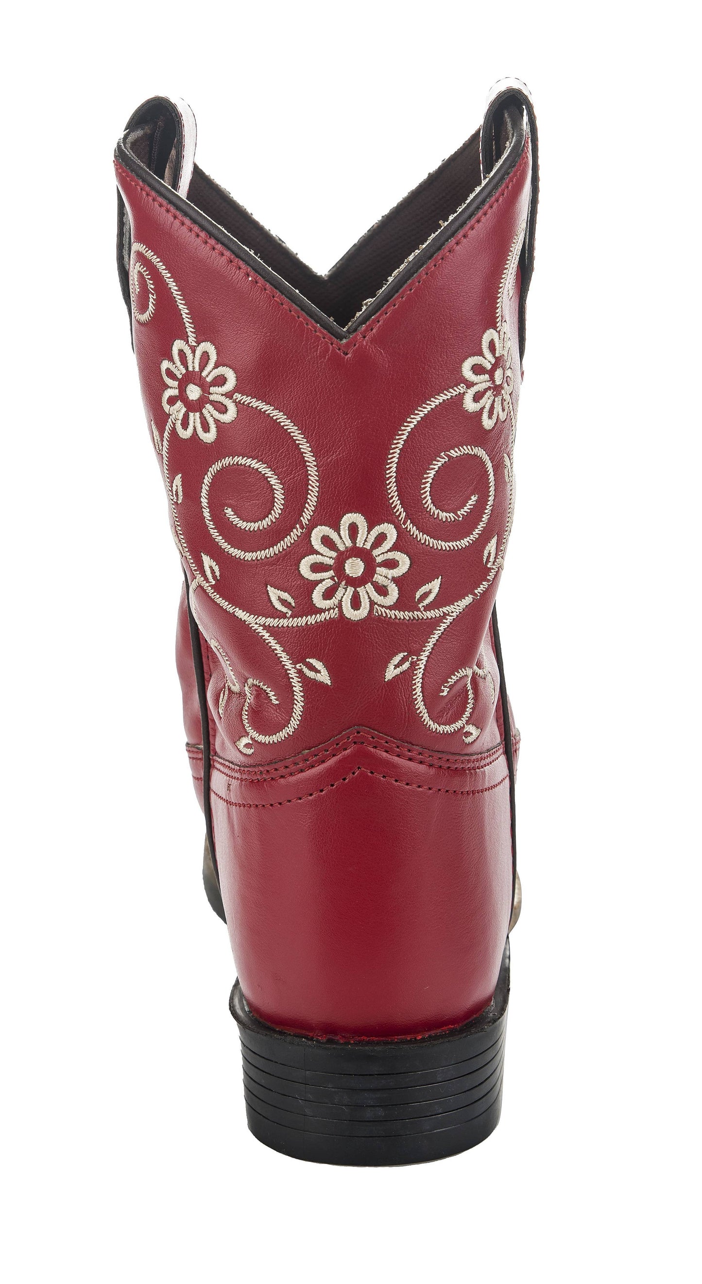TuffRider Children's Fire Red Floral Western Boot: Red