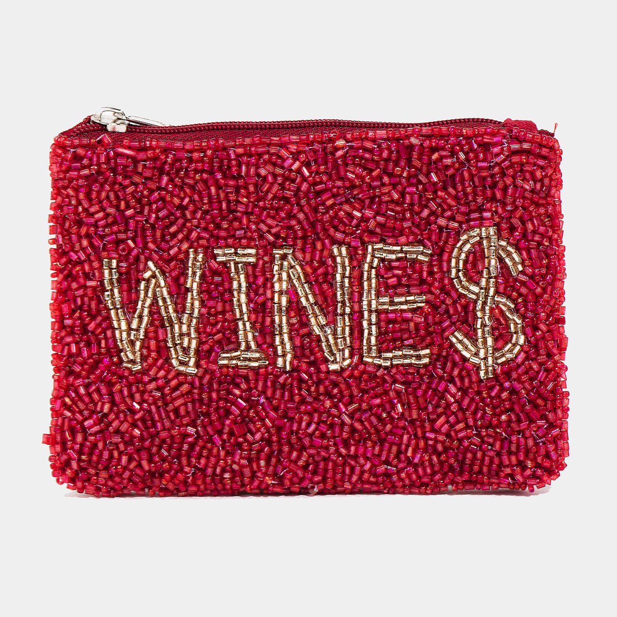 Wines Beaded Coin Purse