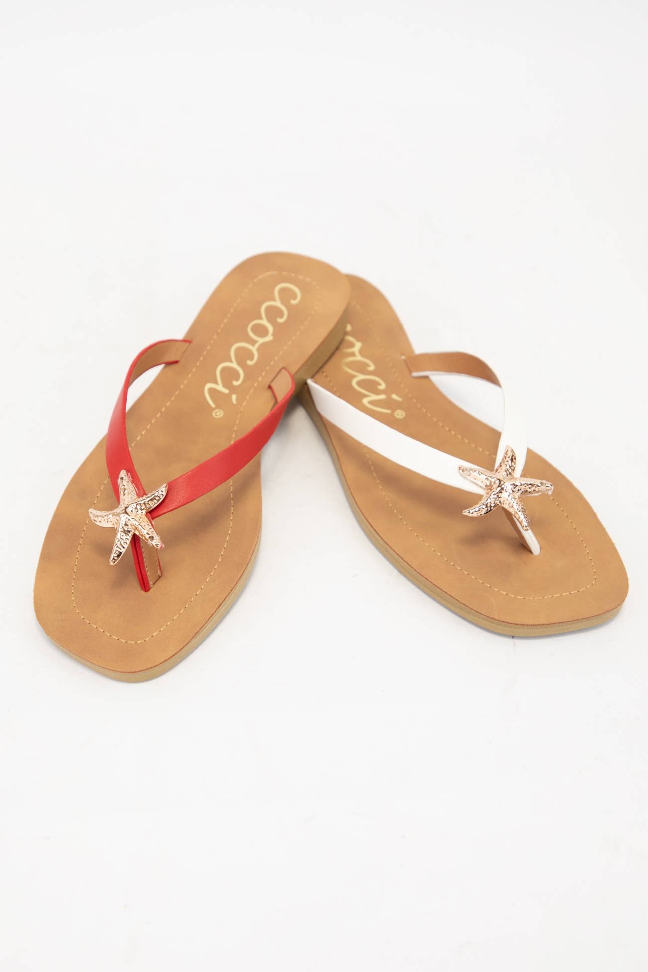 MISTY GOLDEN STARFISH DECOR THONG STRAP SANDAL