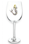 Aurora Borealis Mermaid Jeweled Stemmed Wine Glass