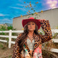 Baha Ranch Retro Pop Western Wild West Leopard Blazer
