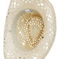 Longhorn Monochrome Belt Crochet Woven Cowboy Hat: Hot Pink