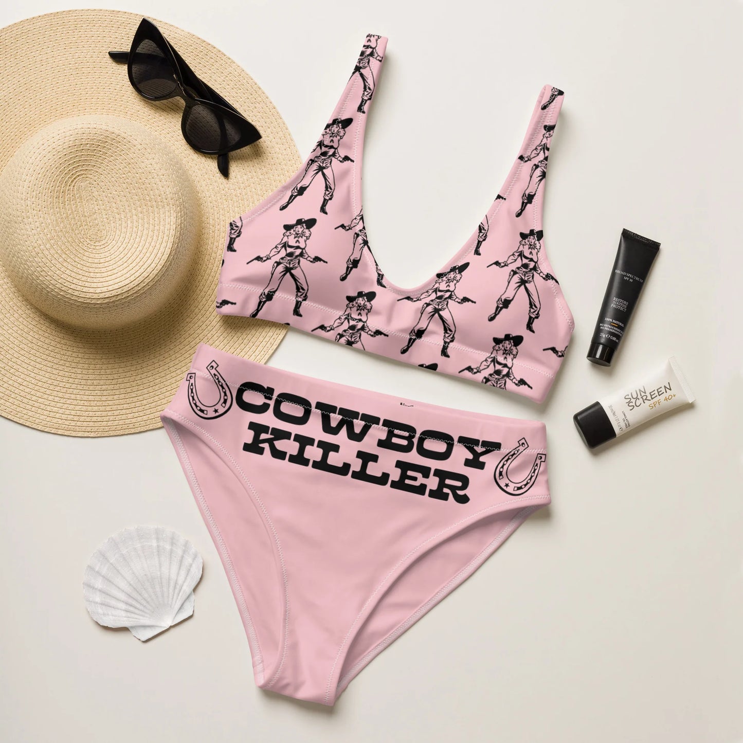 Yeehaw Pink Cowboy Killer Bikini bottom