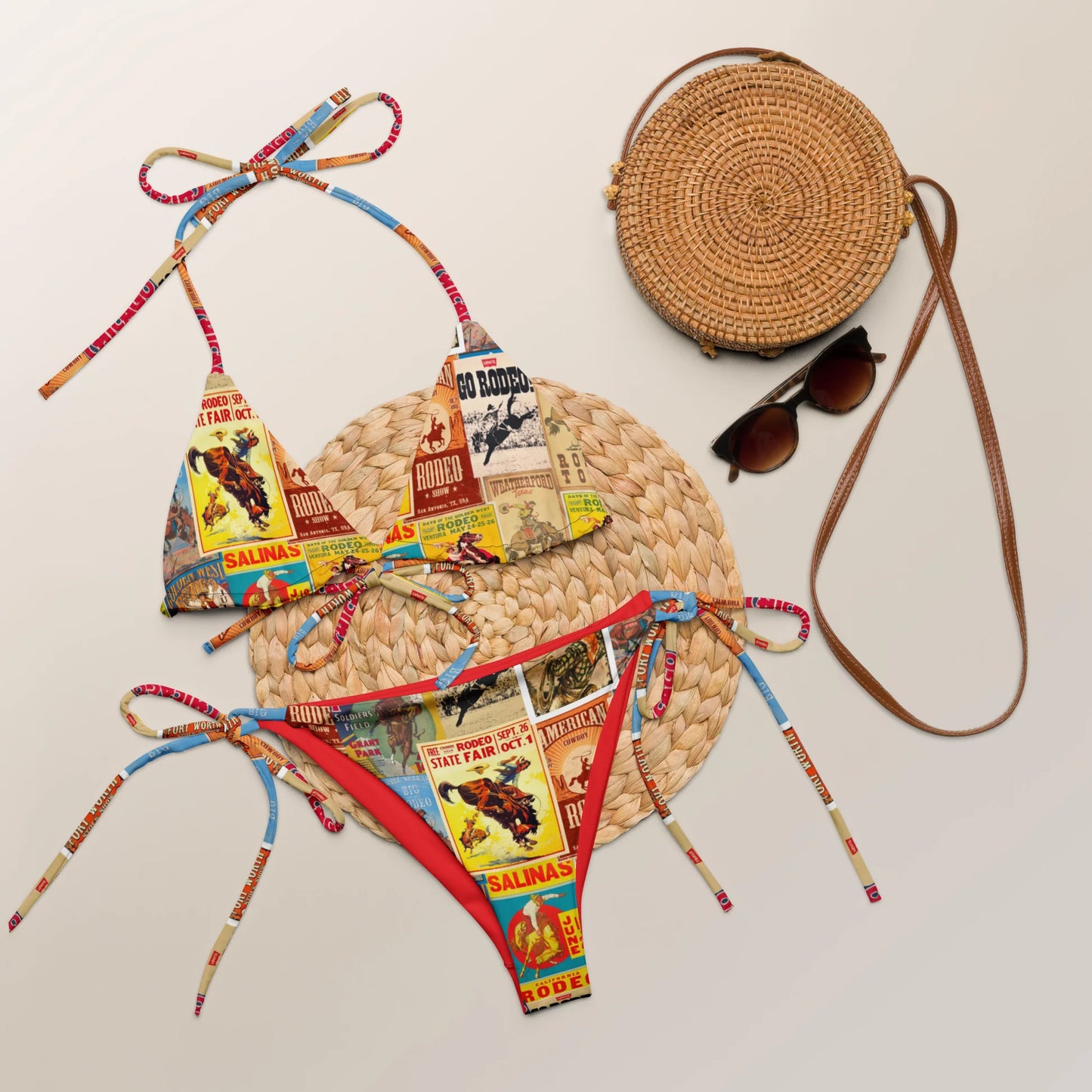 Yeehaw Rodeo Poster String Bikini bottom