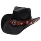 Pink Rose Concho Belt Embroidered Cowgirl Hat