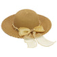 Kids Scallop Hem Paper Straw Floppy Sun Hat