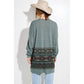 Aztec Border Knit Cardigan