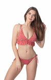 724522-FLORAL RUFFLED TRIM BIKINI SET