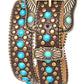 Turquoise Pave Western Belt: Brown