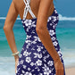 Abstract Print Asymmetric Knot Side One Piece