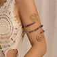 Vintage Irregular Beaded Line Arm Cuff DPJAC2508: Blue / 1