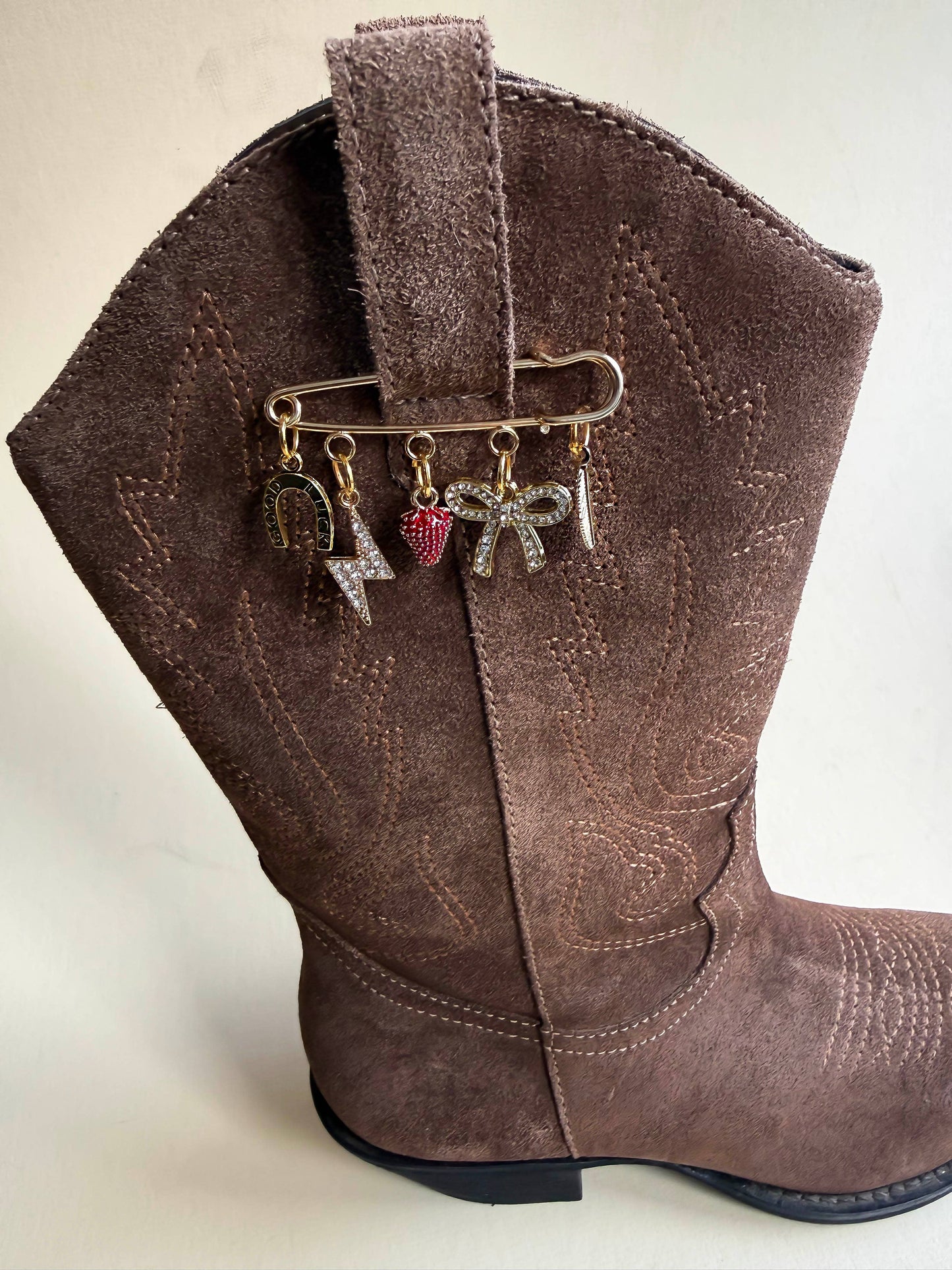 Golden Boot to Birks Charm Pins – Multi-Use Shoe Accessory: The Lucky Rider Charm Pin