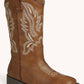 COWBOY-01 SEMI-SQUARE-TOE MID-CALF COWBOY BOOTS