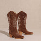 FLORA: TAUPE COWGIRL BOOT