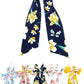 Floral Pattern Scrunchies Scarf