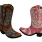 Western Country Rustic Cowboy Boot Freestanding Figurine Set