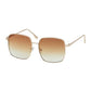 Women's Metal Square Gradient Lens Sunglasses