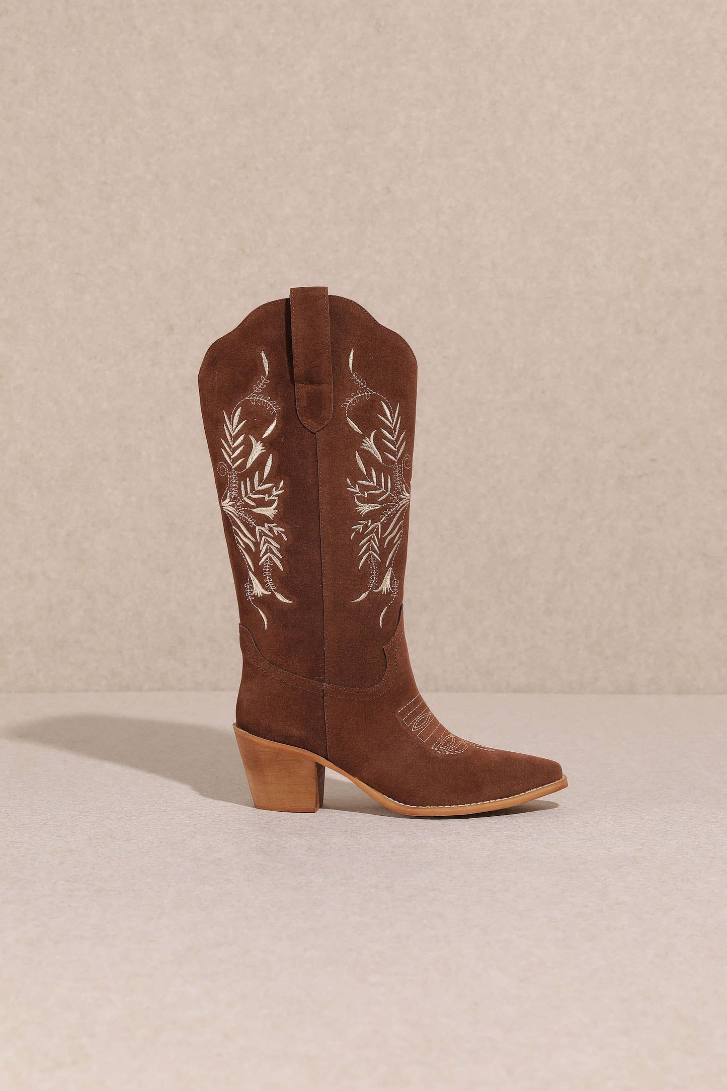 FLORA: TAUPE COWGIRL BOOT