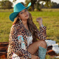 Baha Ranch Retro Pop Western Wild West Leopard Blazer