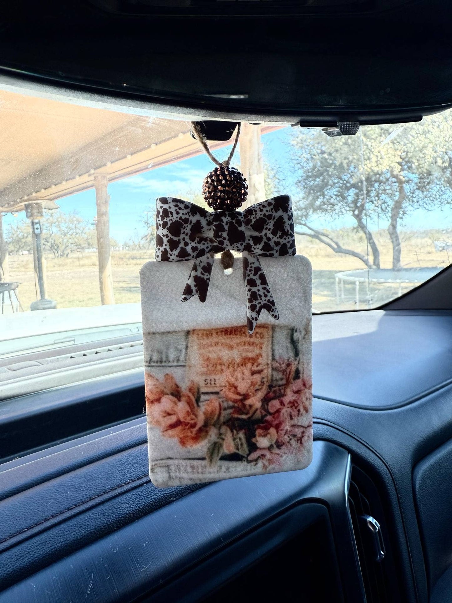 Flower Pocket Bow Car Freshener