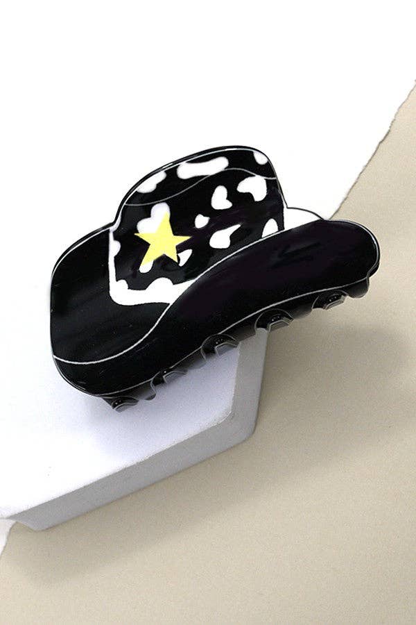 WESTERN COWGIRL BOOT HAIR CLAW CLIPS 40H569