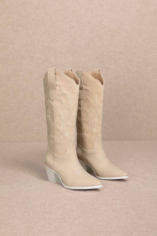 FLORA: TAUPE COWGIRL BOOT
