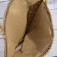 Pearl Beaded Straw Crochet Shell Bag