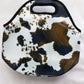 Brown Cowhide Lunch Tote