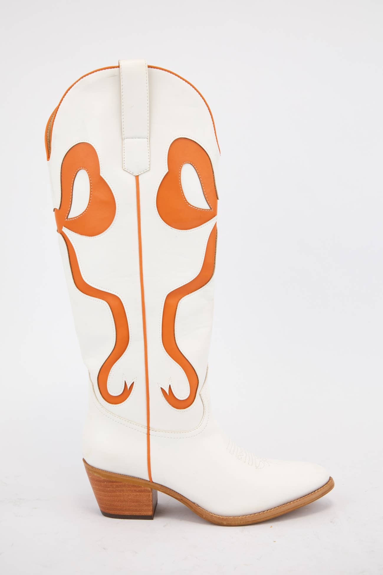 RUBY BOW SWIRLING PATTERNED WESTERN BOOTS: WHITE/ LIGHT BLUE / B12