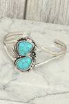 Western Turquoise Concho Cuff Bracelet