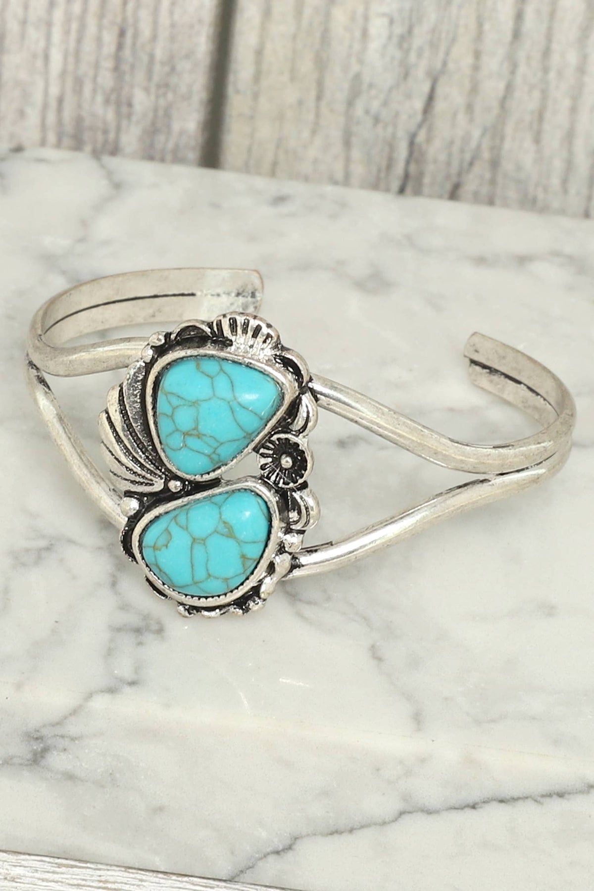 Western Turquoise Concho Cuff Bracelet