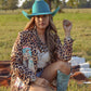 Baha Ranch Retro Pop Western Wild West Leopard Blazer