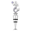 Crystal Mermaid Wine Bottle Stopper: Crystal, Zinc Alloy / 4 3/4" L