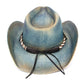 Yellow Star Print Western Eagle Medallion Cowboy Hat: BLUE