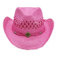 Kids Monochrome Straw Cowboy Hat