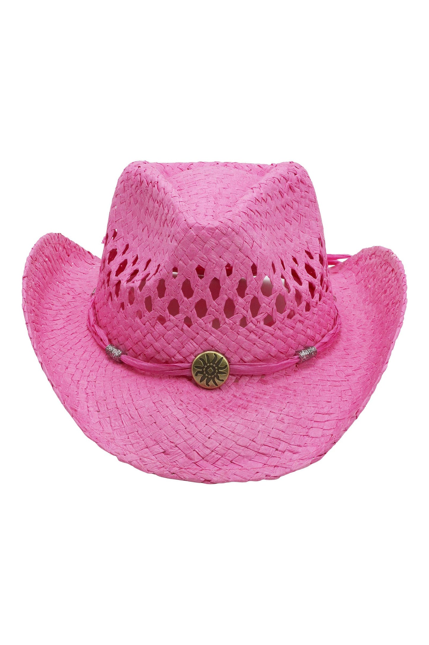 Kids Monochrome Straw Cowboy Hat
