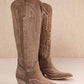 TESS: Dark Brown Cowgirl Boot