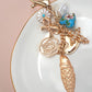 BAG CHARM-OCEAN PORCELAIN HEART FISH CROSS FLOWER | 80K064: Gold