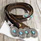 Oval Concho Buckle Western Belt