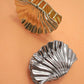 SEASHELL  GOLD SILVER ALLOY HAIR CLAW HAIR CLIP | 40H934: Gold