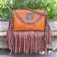 LV Leather Fringe Crossbody Bag Western