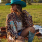 Baha Ranch Retro Pop Western Wild West Leopard Blazer