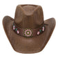 Pink Rose Concho Belt Embroidered Cowgirl Hat