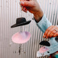 Pink & Black Cowboy Hat Keychain