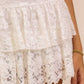 Lace Ruffle Mini Skort