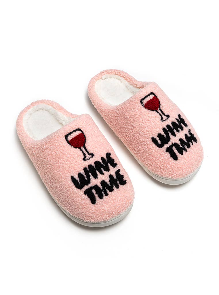 Indoor / Outdoor Slippers - "Wine Time"